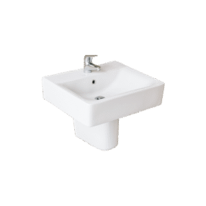 white sink faucet